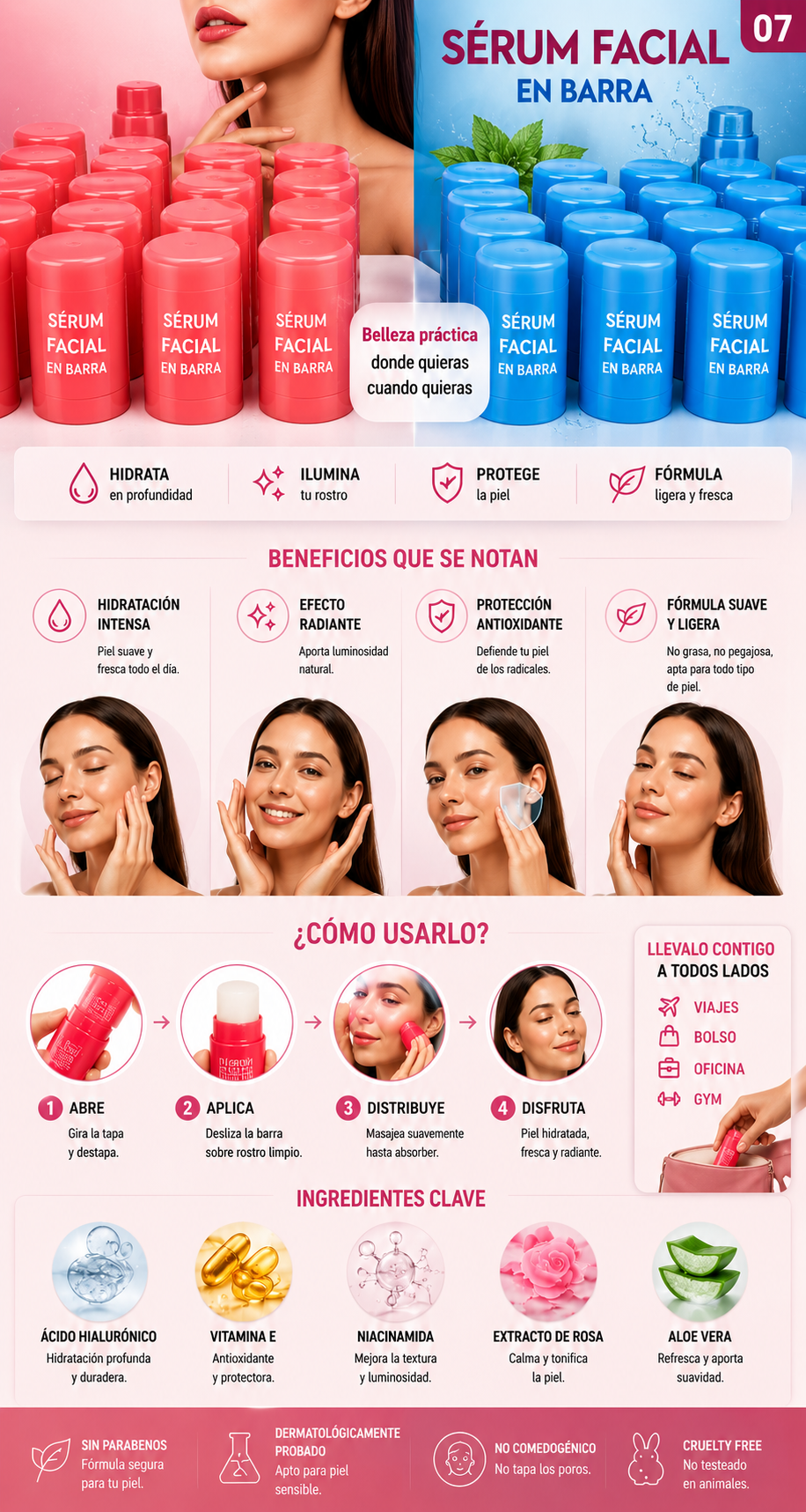 Serum Facial En Barra Hidratante